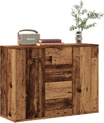 Obrázok produktu pre vidaXL Príborník vzhľad starého dreva 88x30x64 cm materiál na báze dreva