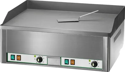 Zdjęcie produktu dla KBS Elektryczna płyta grillowa 2 strefy grzewcze Smooth 6 Kw 665x570x300 mm 400 Volt