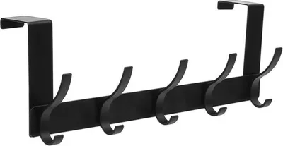 Produktbild von Unyqoos schwarze Metall-Türhaken® für Kleidung und Handtücher – platzsparende Lösung für jeden Raum