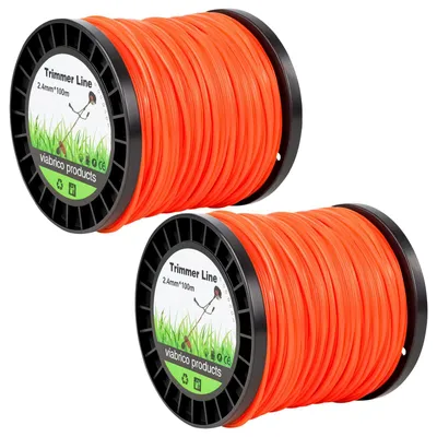 Produktbild von 2 Stück Nylon-Mähfaden, 2,4 mm x 100 m, orange