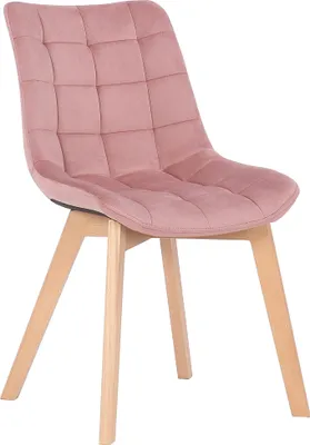 Produktbild von Esszimmerstuhl FINIM - Samt Pink 46x61x82 cm | Essstühle Esszimmerstühle Küchenstühle Wohnzimmerstühle