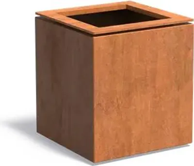 Produktbild von Dipott Pflanzgefäß Domus 53x53x60 cm quadratisch aus Corten-Stahl Pflanzkübel