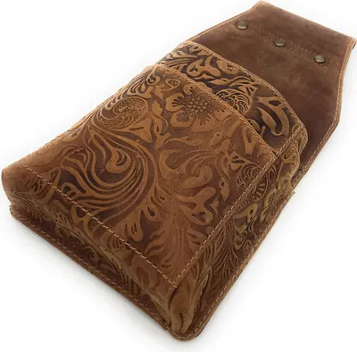 Produktbild von Jockey Club echt Leder Kellnertasche Kellner Holster Köcher Vollrindleder geprägt floral