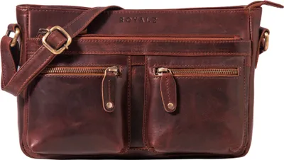 Produktbild von ROYALZ "Dakota" Vintage Schultertasche Damen Leder kleine Umhängetasche Crossbody Bag - Umhänge Ledertasche Handtasche Damentasche Echt-Leder Elegant