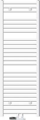 Produktbild von LuxeBath Badheizkörper Mittelanschluss 500 x 1500 mm Weiß gerade mit Thermostat und Anschlussgarnitur Eck Wand Weiß - Heizkörper, ohne Heizstab