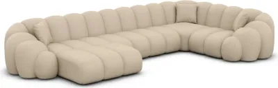 Produktbild von Kunstleder U-Form XL Wohnlandschaft Liora Beige Links
