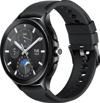 Produktbild von Xiaomi Watch 2 Pro-Bluetooth® Black Case mit schwarzem Fluorubber-Gurt