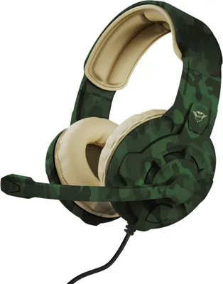 Obrázek produktu pro Trust GXT 411C Radius, Kabel, Hraní, 20 - 20000 Hz, 309 g, Sluchátka s mikrofonem, Béžová, Černá, Zelená