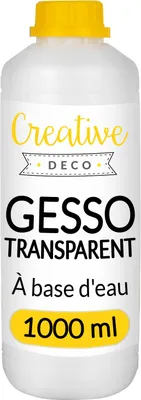 Image de Creative Deco Additif Gesso Acrylique Transparent 1L - Sous-Couche et Apprêt