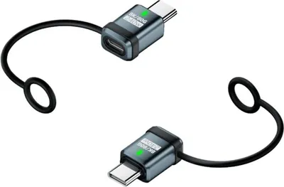 Image de INF Adaptateur Type-C Femelle vers Mâle 240W 120Gbps - Lot de 2 Gris