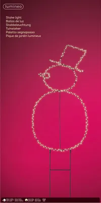 Produktbild von LED Schneemann Gartenstecker groß