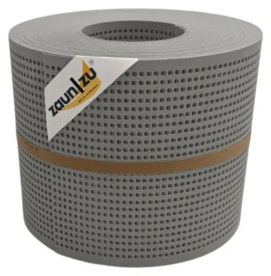 Produktbild von Doppelstab Sichtschutz zaun|zu PREMIUM gelocht 30% Streifen PP Zaunblende Steingrau 26m