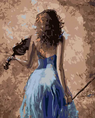Zdjęcie produktu dla Zuty - Diamentowy obraz - HUSLIST IN BLUE DRESS, 40x50 cm, bez ramy i bez wyłączenia płótna