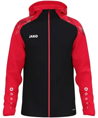 Immagine prodotto di Giacca con cappuccio JAKO Sonic nera/rossa M