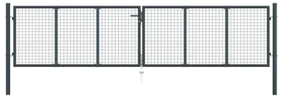 Obrázok produktu pre Vstupná brána - Oplotenie záhrady - Záhradná brána - Plot - Vstupná brána na pozemok - 400 x 125 cm - Pozinkovaná oceľ