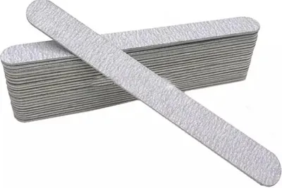 Zdjęcie produktu dla EWANTO Pilnik do paznokci 10-pak 100/180 do paznokci żelowych Dwustronny pilnik do paznokci zmywalny wąski kształt do salonu paznokci i użytku domowego Szary HH-28