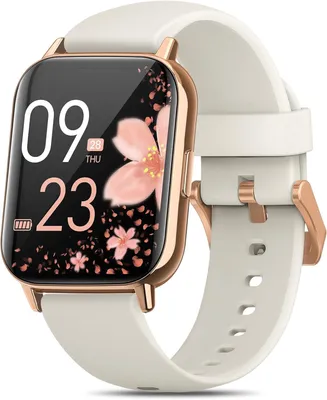Smartwatch Damen mit Telefonfunktion,1.83"HD Herzfrequenz Schlafmonitor Menstruationszyklus SpO2,IP68 mit 113+ Sportmodi Schrittzähler für iOS Android
