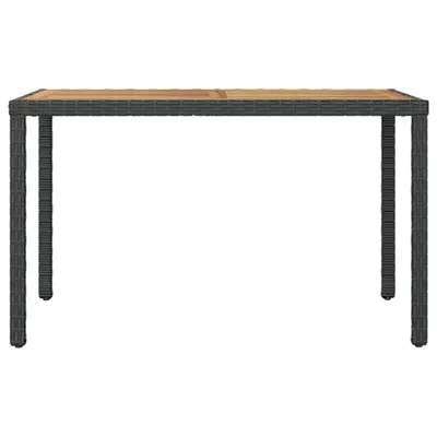 Immagine prodotto di vidaXL Tavolo da giardino nero e marrone 123x60x74 cm in legno massiccio di acacia