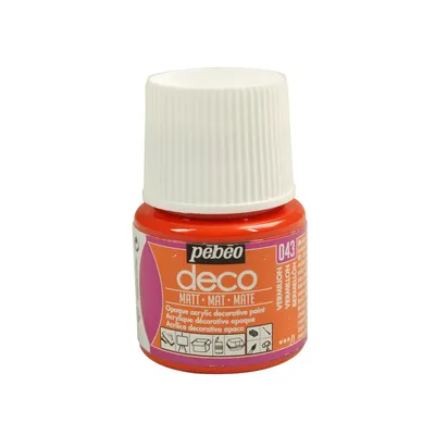 Zdjęcie produktu dla Matowy kryjący kolor akrylowy - vermilion - 45 ml