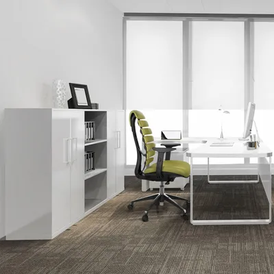 Produktbild von hjh OFFICE Profi Bürostuhl ERGO LINE II Ergonomischer Schreibtischstuhl mit Armlehnen Stoff Grün Drehstuhl für Büro, Zuhause