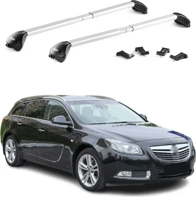 Image de Barres de toit transversales pour Opel Insignia A B Break 2009-2025 Alu Gris ABE