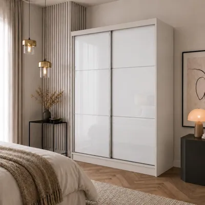 Produktbild von BEAUTYSOFA | Schwebetürenschrank VIVA 150 cm Kleiderschrank Kaschmir mit Spiegel, Schiebetürenschrank Schlafzimmer, Modern Schrank