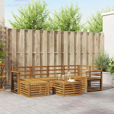 Produktbild von "Seasonal Sale"Sofagarnitur - CLORIS - Balkonmöbe/Sitzgruppe - Natur Massivholz Akazie - Gartensofas DEMöbel836171