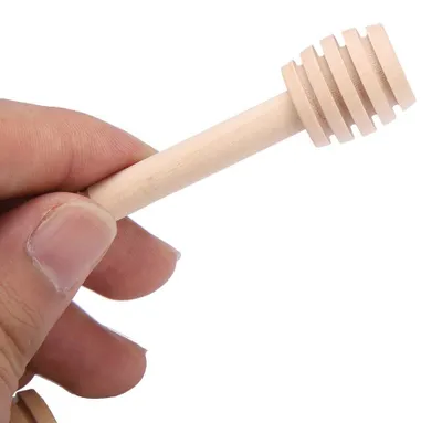 24 Holz-Honigdipper 10 cm – Honigstab, Sirup-Drizzler, Küchenhelfer
