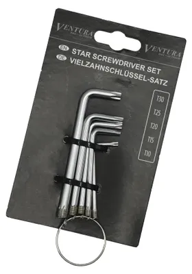 Productafbeelding van Sleutelring met sleutels (T10–T30) - 5 stuks