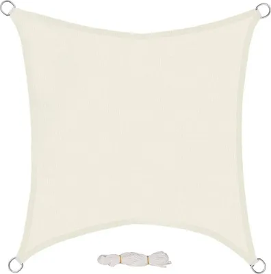 Produktbild von EUGAD Sonnensegel 200g/m², HDPE, Wetterschutz , Creme, Quadrat, 2x2m