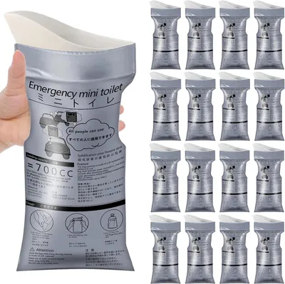 Imagen del producto de Bolsa para orina de 700 ml, de un solo uso, a prueba de fugas, sin olor, ideal para viajes
