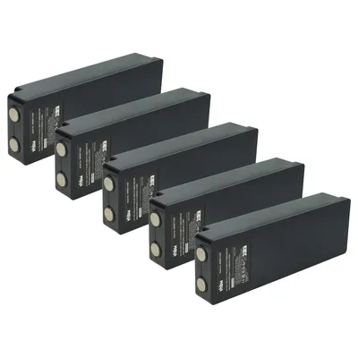 Produktbild von vhbw 5x Akku Ersatz für Palfinger 17162, 708031757, 16131, 1026, 13445 für Industrie-Funkfernsteuerung Fernbedienung (2000 mAh, 7,2 V, NiMH) - Schwarz