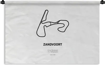 Produktbild von MuchoWow® Wandteppich Wandbehang Formel 1 - Rundkurs - Zandvoort 150x100 cm Tapisserie Dekoration Wandtuch - Waschbar - Tapisserien - Wand-Decke