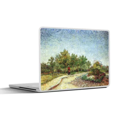 Produktbild von MuchoWow® Laptop Aufkleber Sticker Cover Allee im Park Voyer d'Argenson in Asnières - Vincent van Gogh 36.5x27.5 cm - Laptop-Sticker