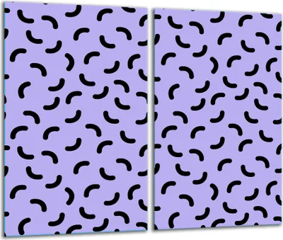Produktbild von Herdabdeckplatten Glaskeramikkochfeld-Abdeckung Spritzschutz Glas 60x52cm Muster