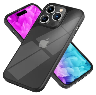 Obrázok produktu pre Hybridné puzdro pre iPhone 14 Pro - Priehľadný transparentný akrylový kryt Ochranný rám puzdra Black