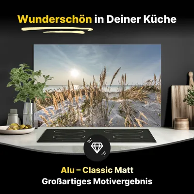 Produktbild von Spritzschutz Küchenrückwand aus Aluminiumverbund in Matt 100x60 cm - Friedlicher Ausblick an der Ostseeküste