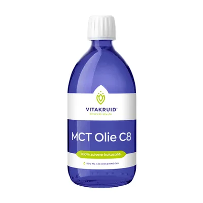 Produktbild von Vitakruid MCT-Öl C8 – 100 % reines & nachhaltiges Kokosöl (500 ml)