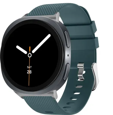 Productafbeelding van imoshion Flexibel Siliconen bandje voor de Samsung Galaxy Watch 9 (40/44mm) / Watch 8 (40/44mm) / Classic (46mm) - Blackish Green