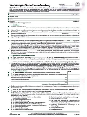 Produktbild von RNK Mietvertrag Wohnung DIN A4 Einheitsmietvertrag 10St