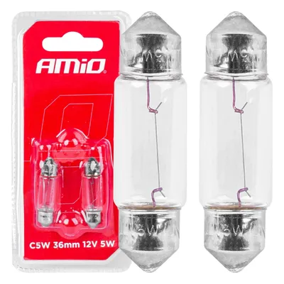 Produktbild von AMiO C5W weiße Halogenbeleuchtung 8,5–8 36 mm (Set) [Kennzeichenbeleuchtung – Innenbeleuchtung]