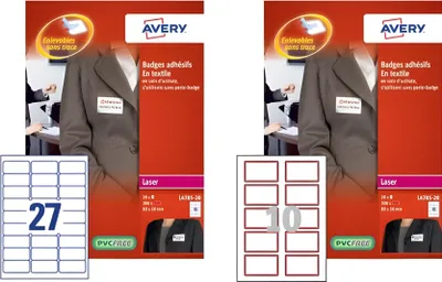 Zdjęcie produktu dla Avery L4785-20 Etykieta samoprzylepna Zaokrąglony prostokąt Usuwalna Biała 200 szt