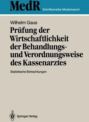 Obrázek produktu pro Prüfung der Wirtschaftlichkeit der Behandlungs- und Verordnungsweise des Kassenarztes