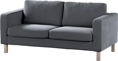 Produktbild von Dekoria Bezug für Karlstad 2-Sitzer Sofa nicht ausklappbar, anthrazit, Sofahusse, Karlstad 2-Sitzer