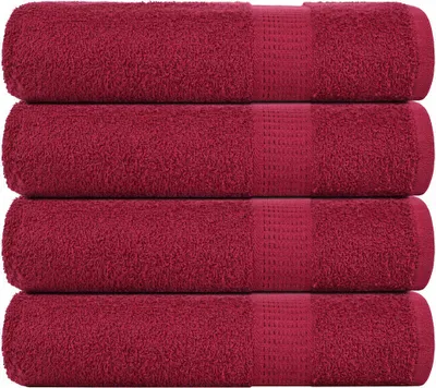 Produktbild von Duschtücher FROGN 4 Stk. Bordeaux 70x140 cm 360 g/qm