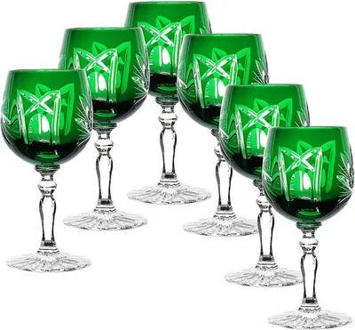 Produktbild von Likörglas grün Schleuderstern 6er Set (60ml)
