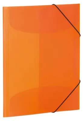 Image de Chemise à rabats A3 PP translucide orange Paquet de 3
