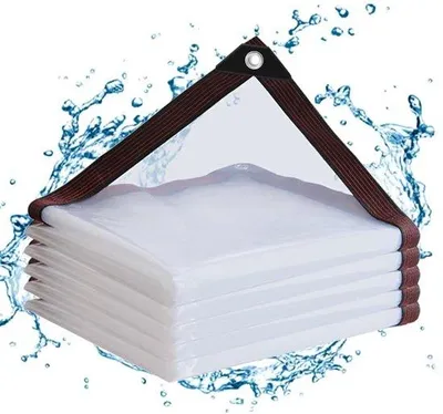 Zdjęcie produktu dla Wodoodporna plandeka dachowa – przezroczysta – 3 x 3 m – PVC