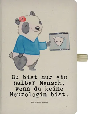 Produktbild von Mr. & Mrs. Panda Journal Neurologin Herz - Transparent - Geschenk, Spruch, Tagebuch, Mediziner, Lustig, Beruf, Kladde, Schreibheft, Medizinstudium, notizbuch