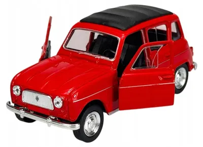 Produktbild von Welly Old Timer Renault 4 Rot 1:34 Die Cast Metall Modell im Kasten 43741